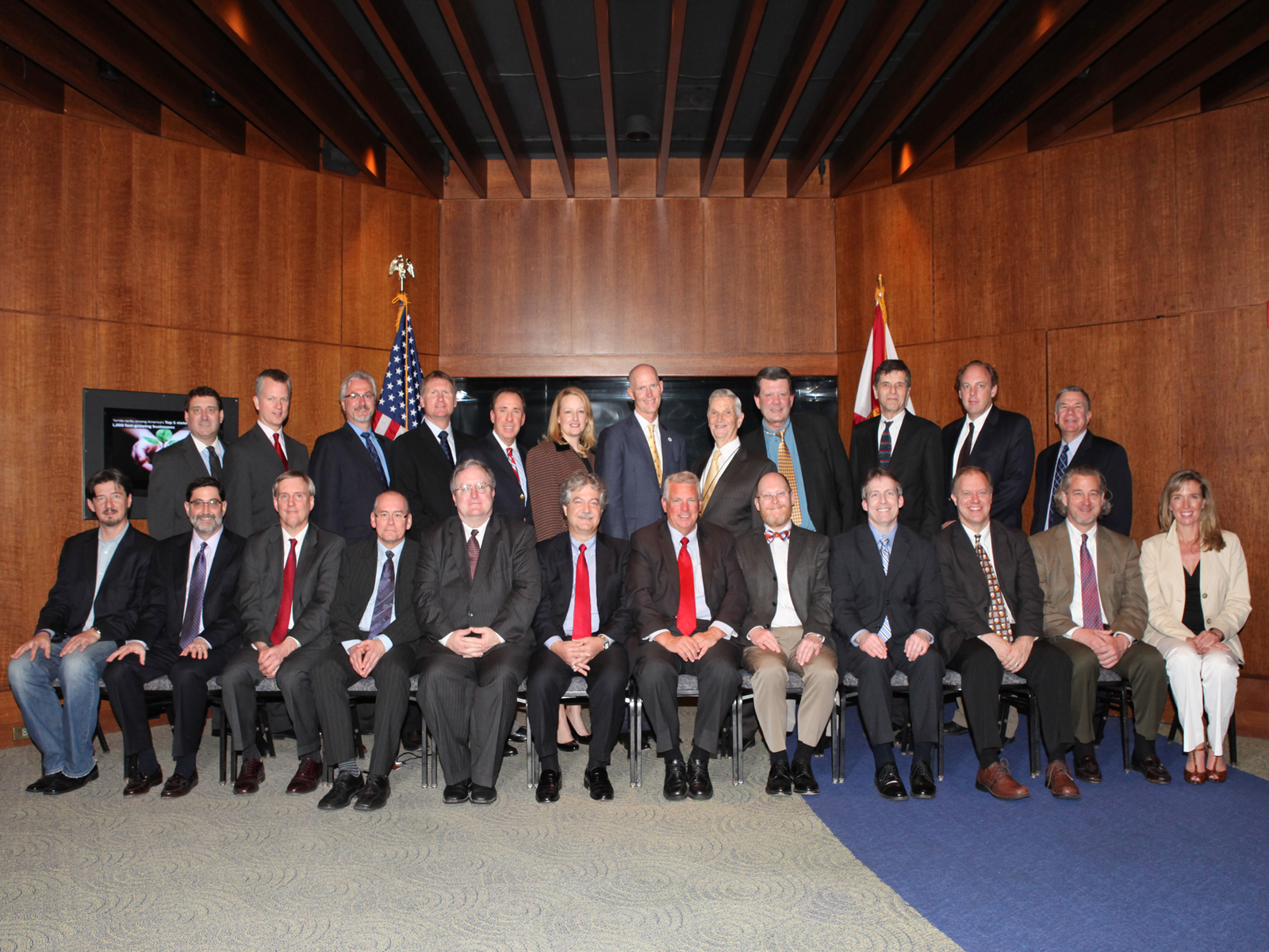 SSG Frame (2) Members of the Site Selectors Guild, the Metro Orlando Economic Development Commision, Florida Governor Rick Scott, and other partners