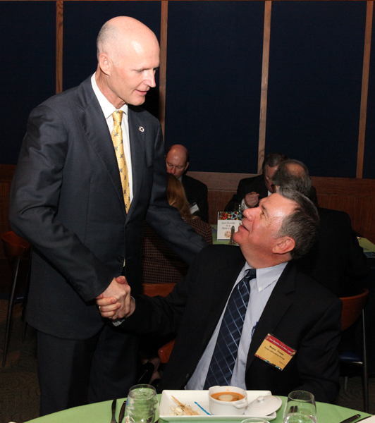 SSG Frame (4)_2 FCG President Deane Foote of the Site Selectors Guild got the chance to meet and speak with Florida Governor Rick Scott at the Orlando Site Selectors Guild Conference dinner.
