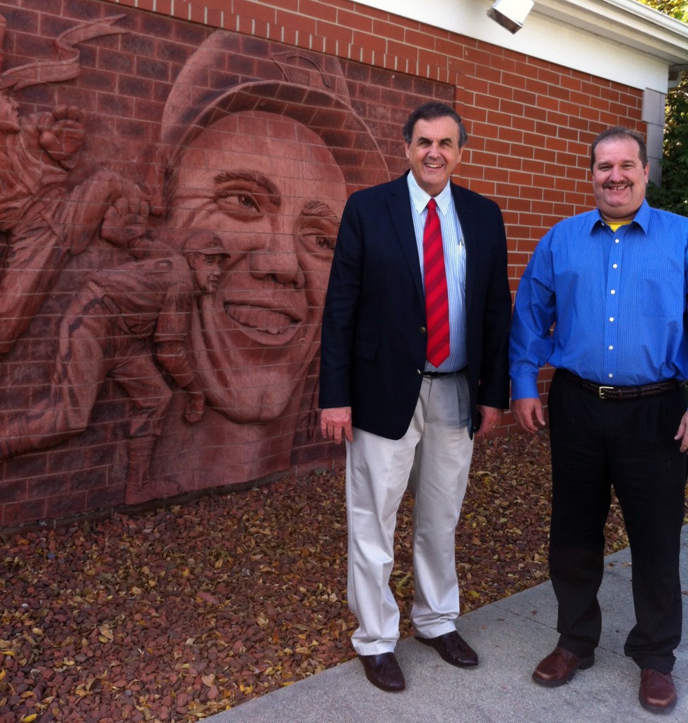russ_jack_Iowa Deane (the photographer), Jack, and Russ stopped at the Bob Feller Museum while in Dallas County.